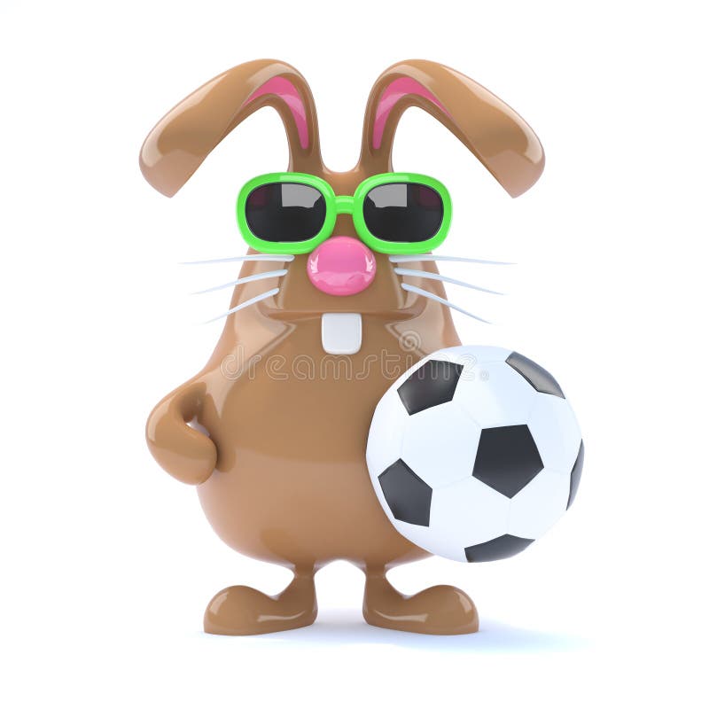 3d Rabbit Football Star Stock Images Image 38453584