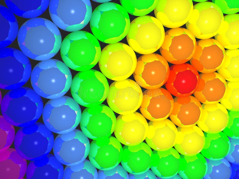 3D rainbow balls