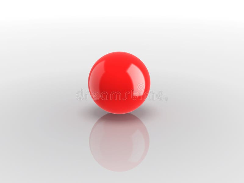 3d - red ball