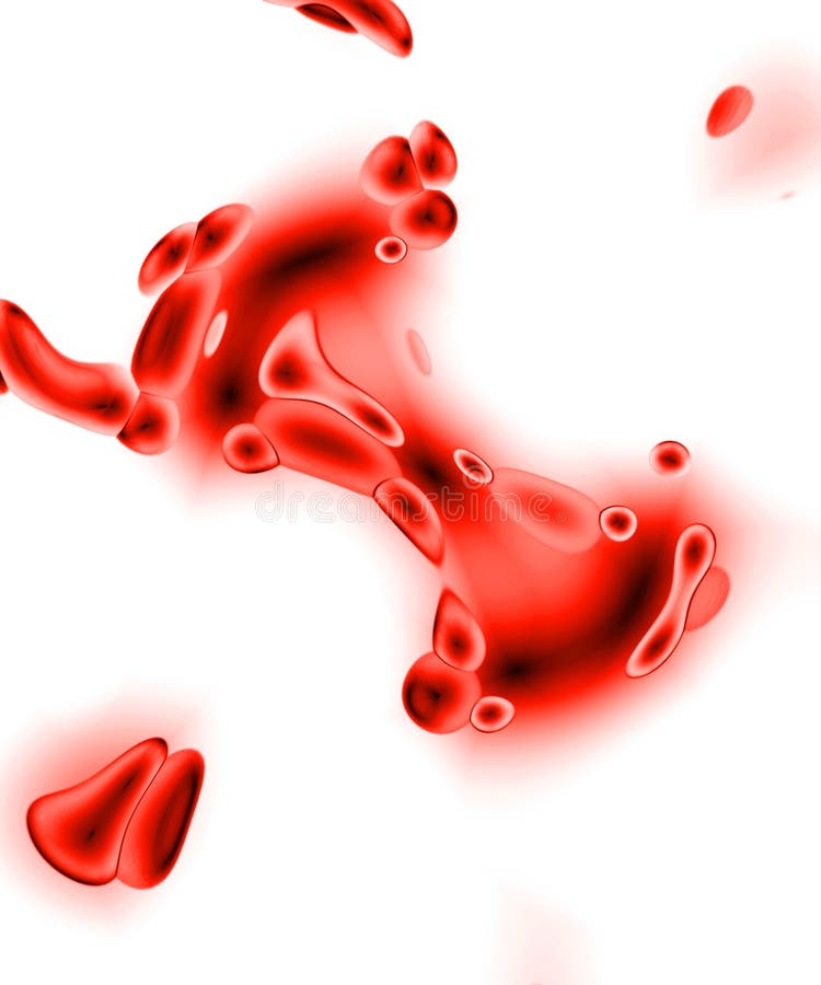 3d rendering niektorých červených krviniek.
