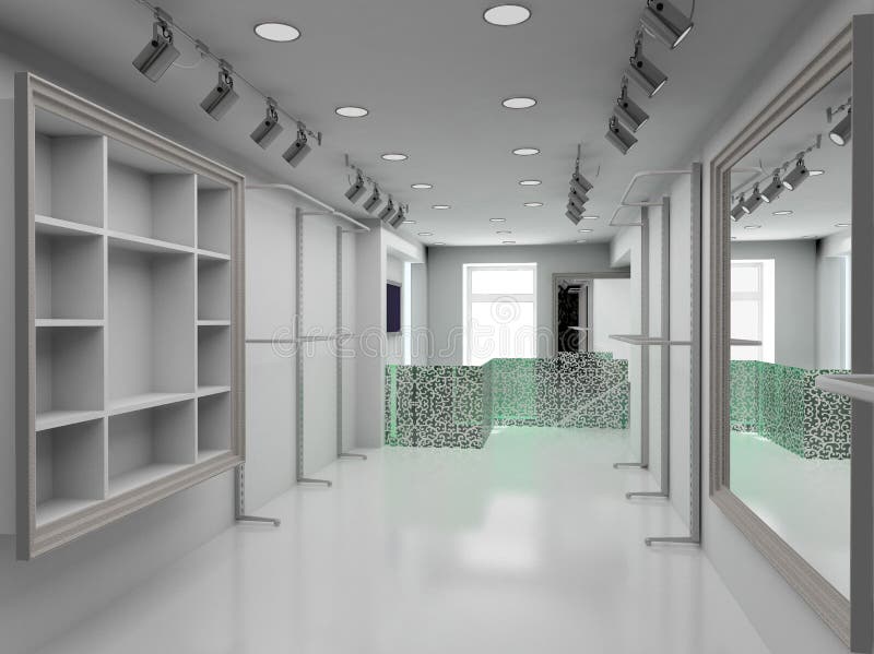 3D rendent l'intérieur moderne du système illustration libre de droits 3D rendent l'intérieur moderne du système illustration libre de droits