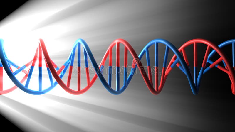 3D render bitmap - DNA model stock illustration