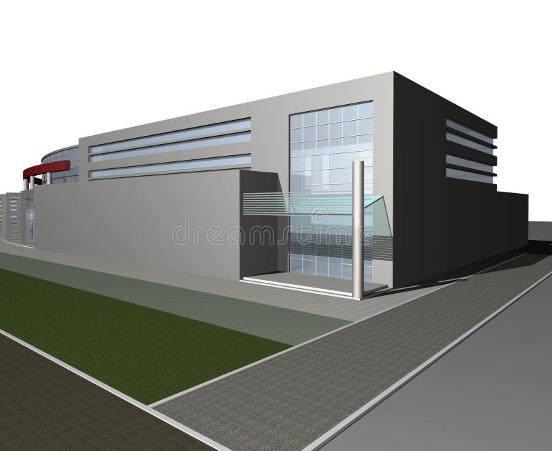 3d render of Business center