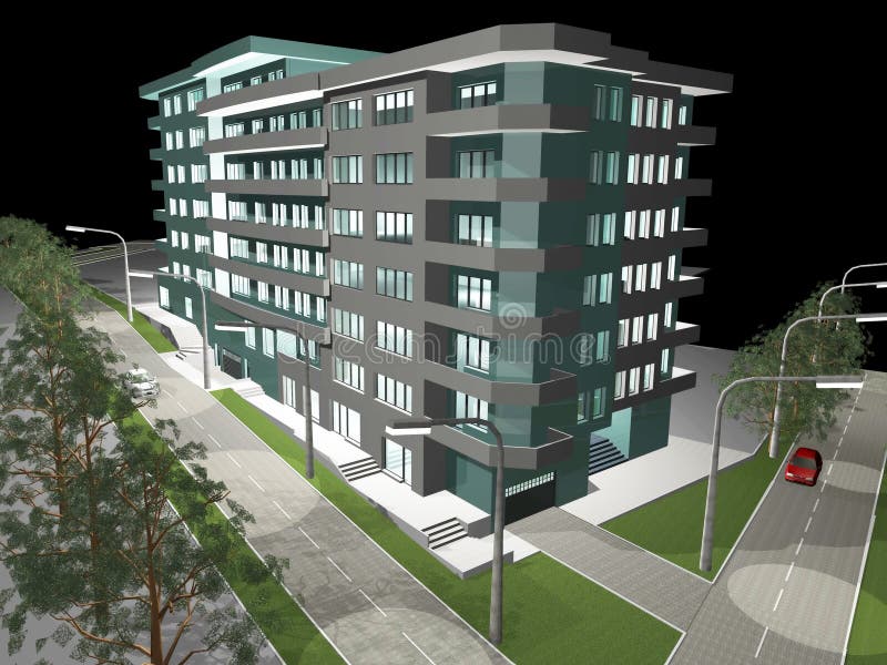 3d render of modern building