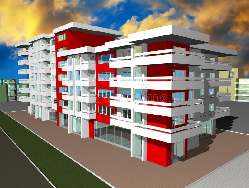 3d render of modern building