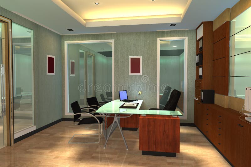 3d render modern interior of Office space