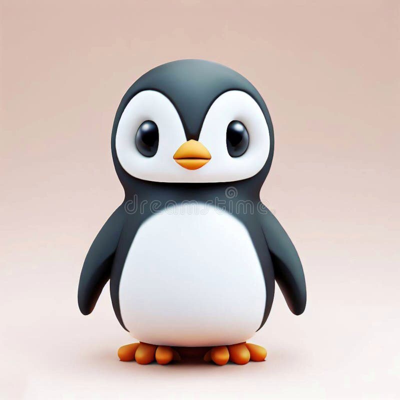 3d Render Penguin Genarative Ai Stock Illustration - Illustration of ...