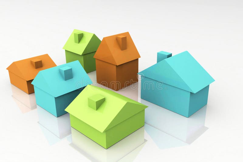 3D Render Real Estate Concept