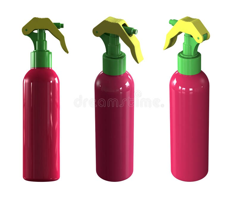 3d render spray bottle isolated