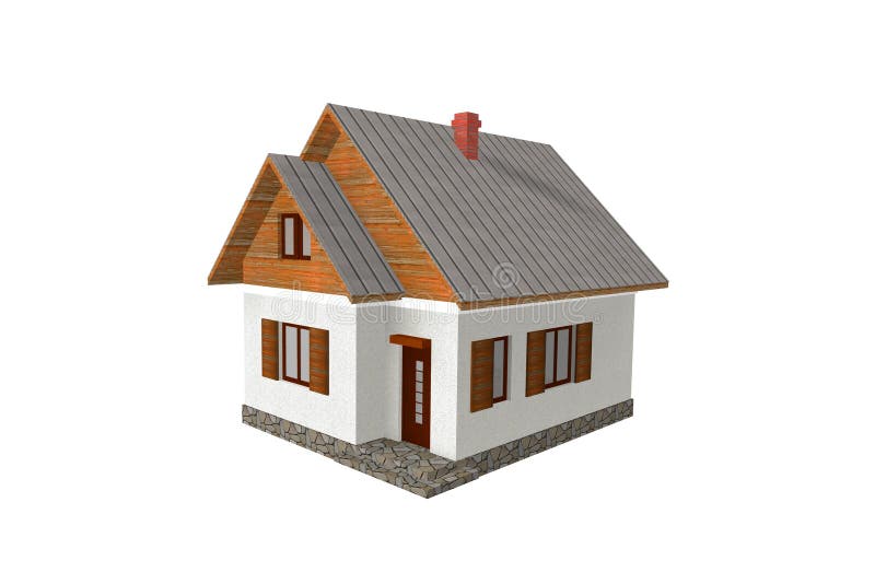 3D Render Traditional House