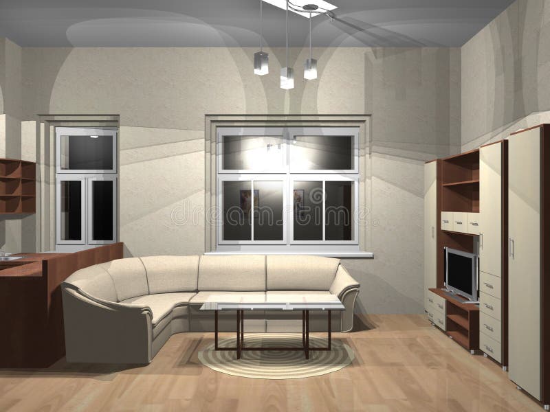 3d rendering of room