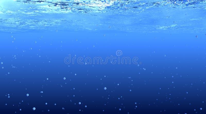 3D rendered Blue Underwater background with bubbles. 3D rendered Blue Underwater background with bubbles