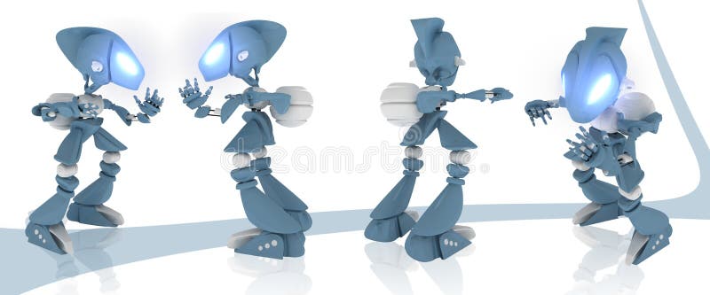 3d robot vector illustration