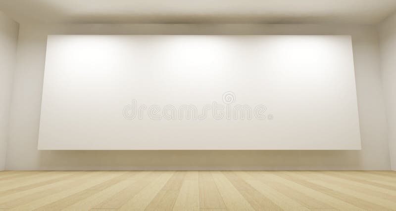 3d room with white backdrop