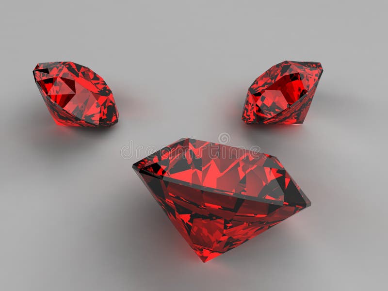 Some 3d rendered big rubies. Some 3d rendered big rubies