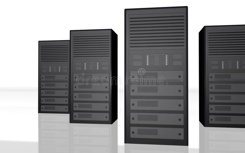 3D server farm computer illustration vector illustration