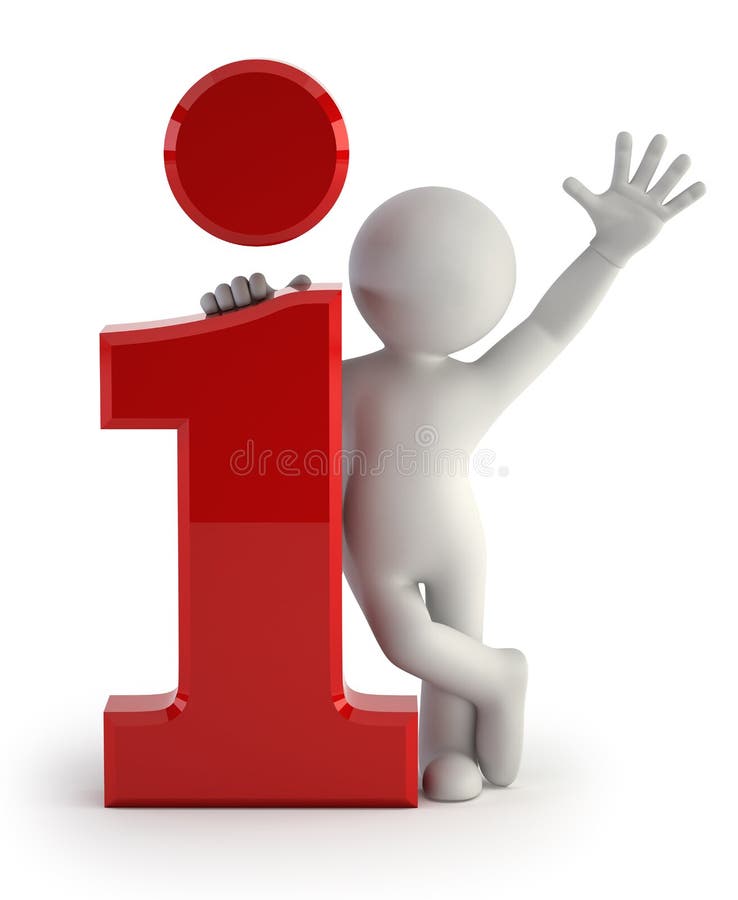 3d small people - big info icon royalty free illustration