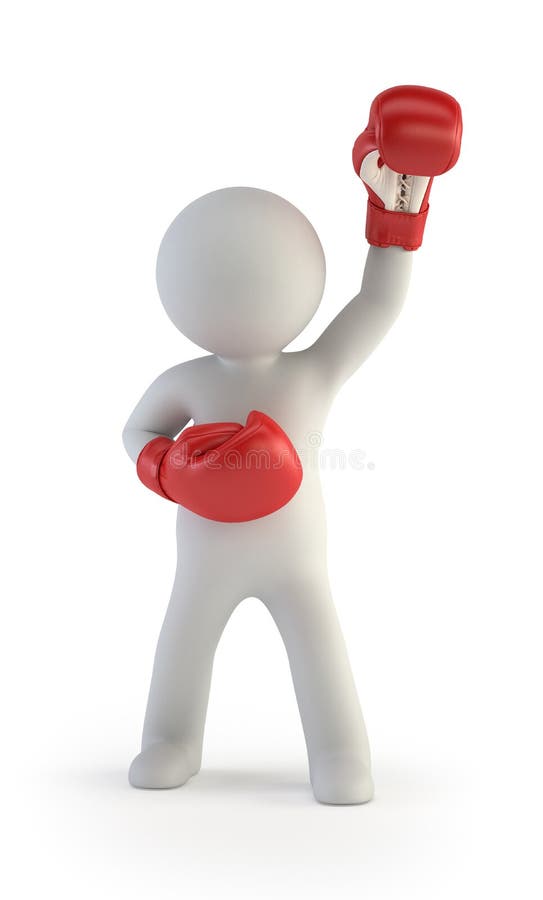 3d small people - red boxing gloves royalty free illustration 3d small people - red boxing gloves royalty free illustration