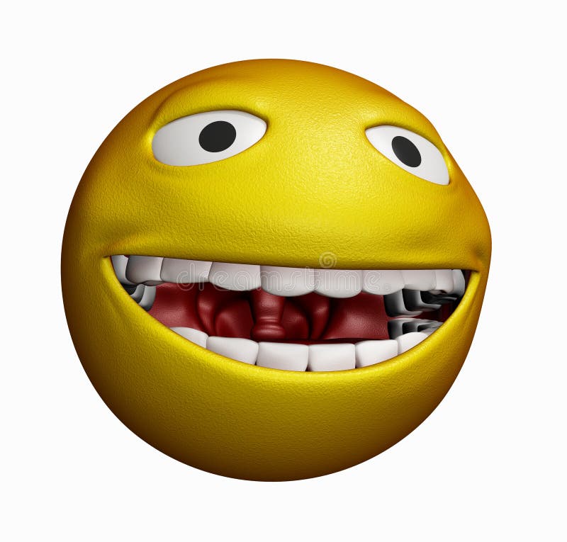 3D Smiley stock illustration. Illustration of round, smirk - 12269843