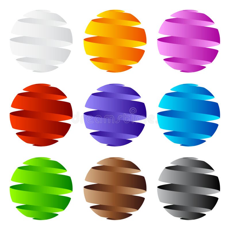3D sphere icon and logo design stock illustration 3D sphere icon and logo design stock illustration