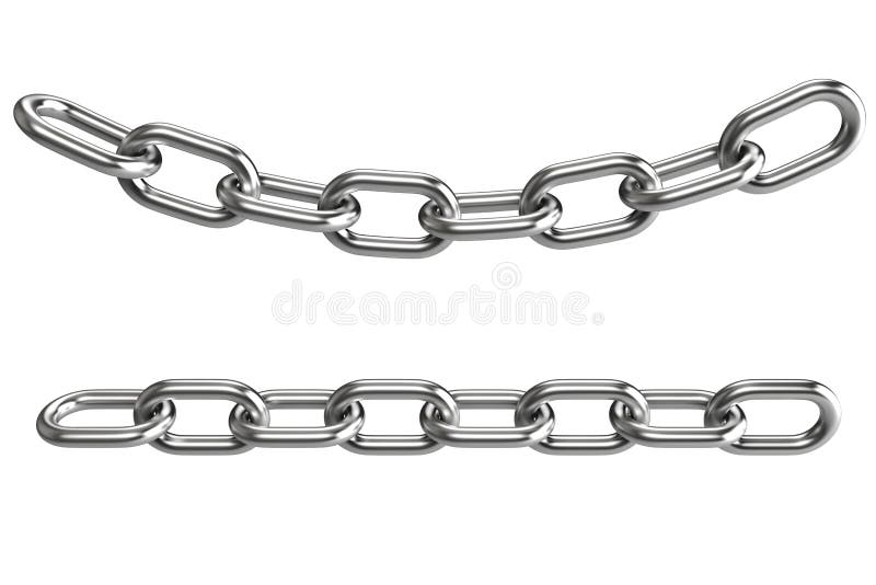 3d steel chain stock illustration