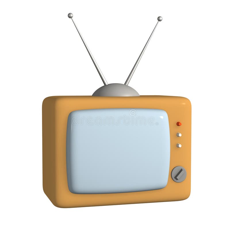 3d stylized model of a retro of the television