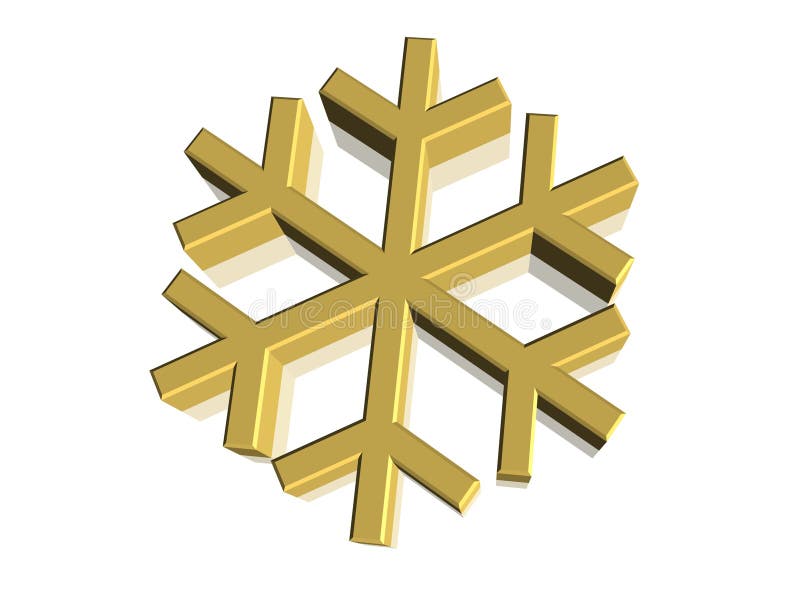 3D símbolo - copo de nieve