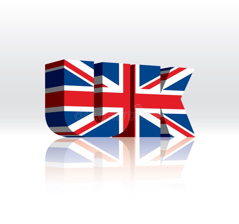 Download 3D UK (United Kingdom) Vector Word Text Flag Stock Vector ...