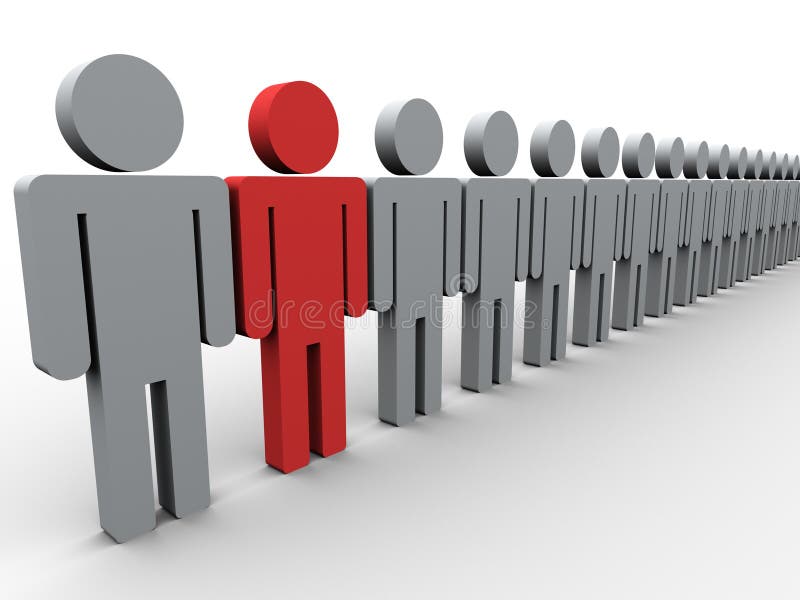 3d unqiue man vector illustration