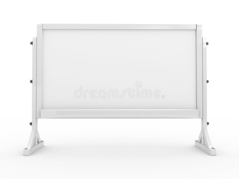 3d white board isolated