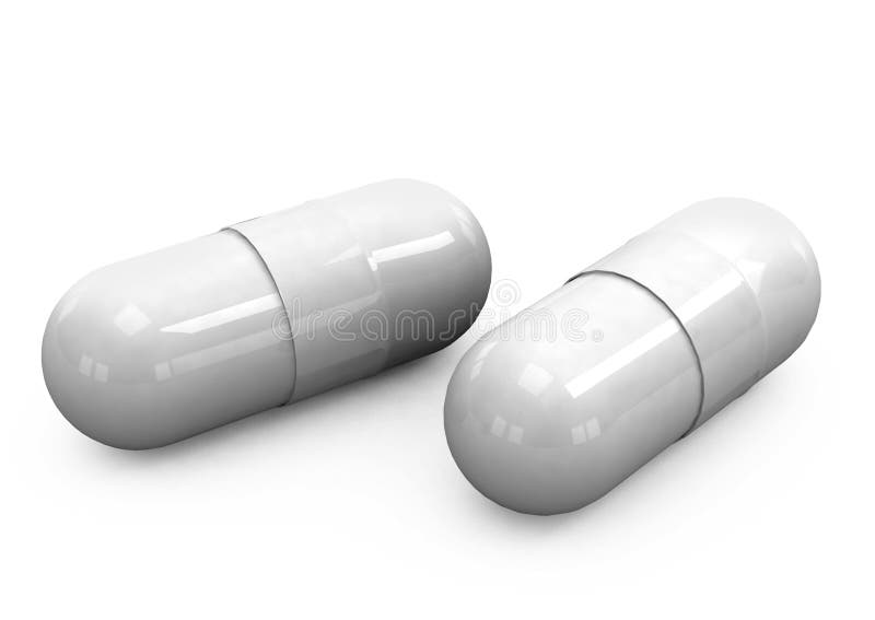 3d white pill