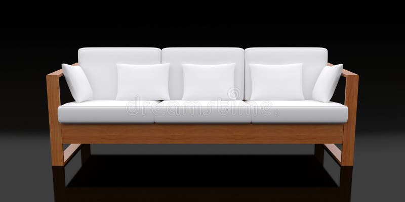 3d white sofa