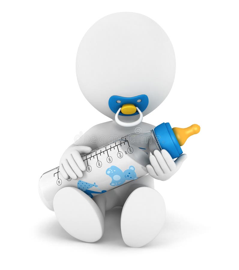 3d witte baby vector illustratie