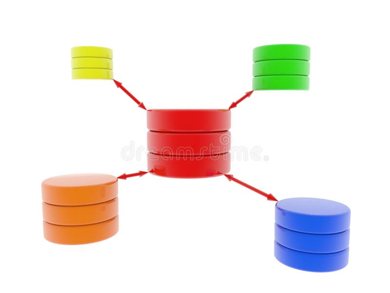3d数据库模式 向量例证 3d数据库模式 向量例证