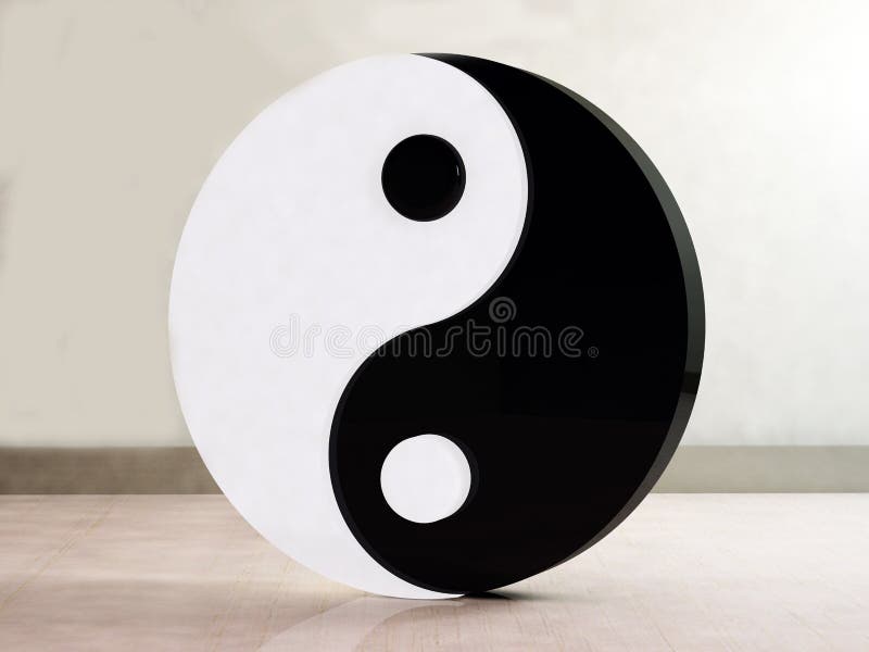 3d rendering of the most popular symbol of the martial arts in the world the Yin-Yang. 3d rendering of the most popular symbol of the martial arts in the world the Yin-Yang