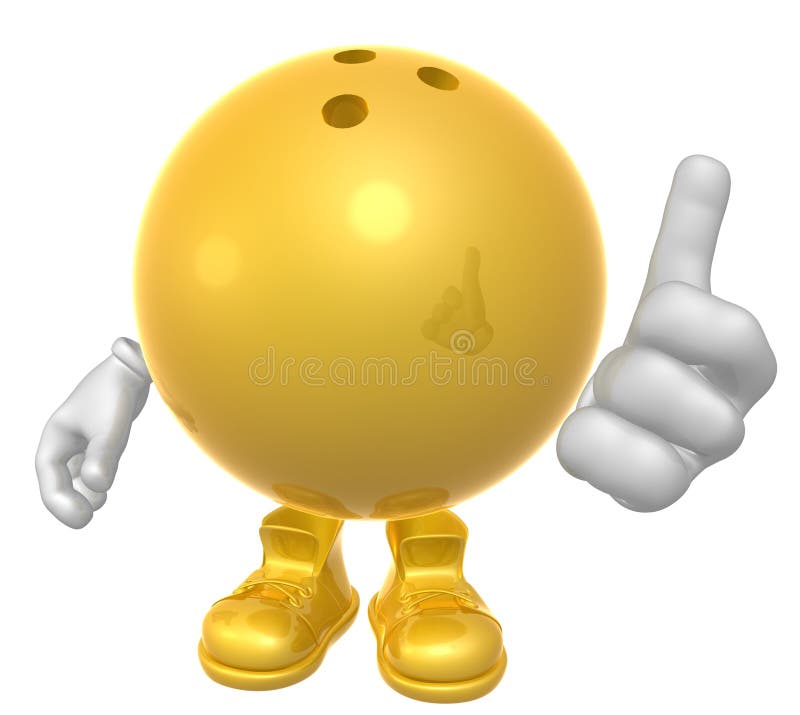 Bowling ball 3d mascot figure illustration. Bowling ball 3d mascot figure illustration