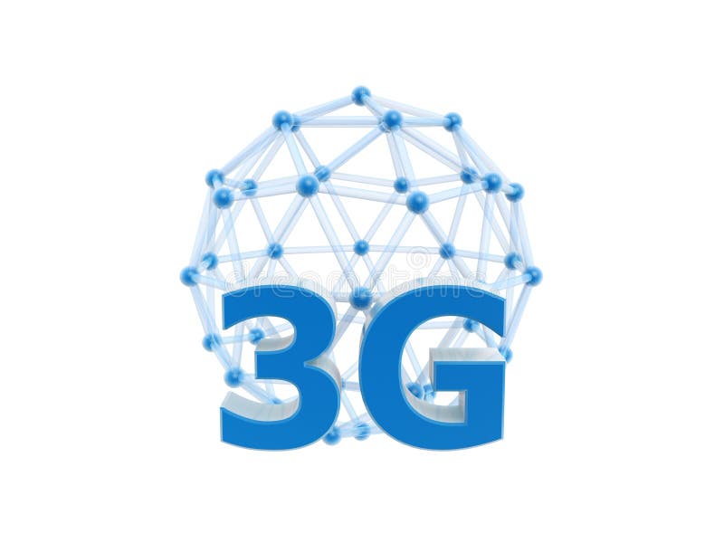 3g network cage ball stock illustration
