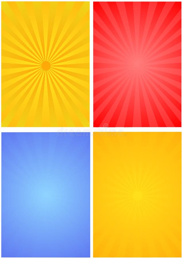 4 abstract sun background for design