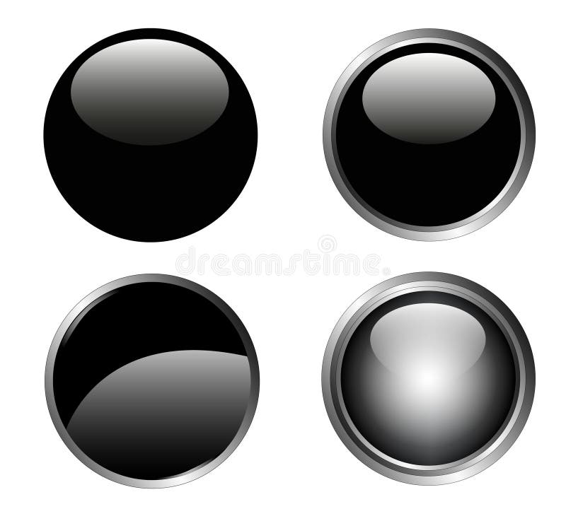 Los Botones Negros Del Web Del Vector Fijaron O Ilustración del Vector -  Ilustración de carta, comunicaciones: 5216803