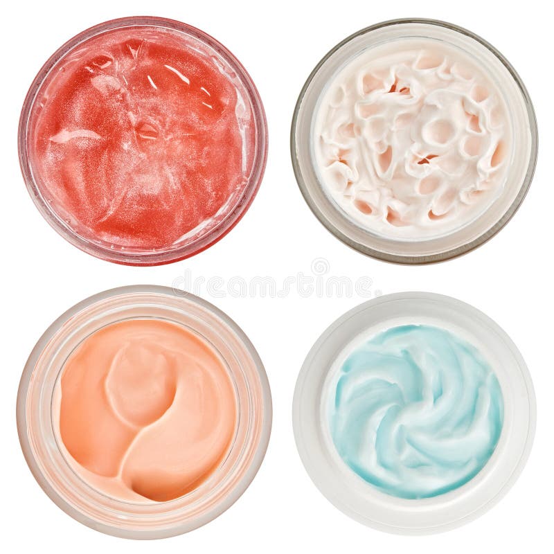4 inställda dermal olika gels för krämar royaltyfri fotografi 4 inställda dermal olika gels för krämar royaltyfri fotografi
