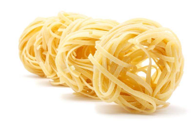 4 pieces of pasta - tagliatele.