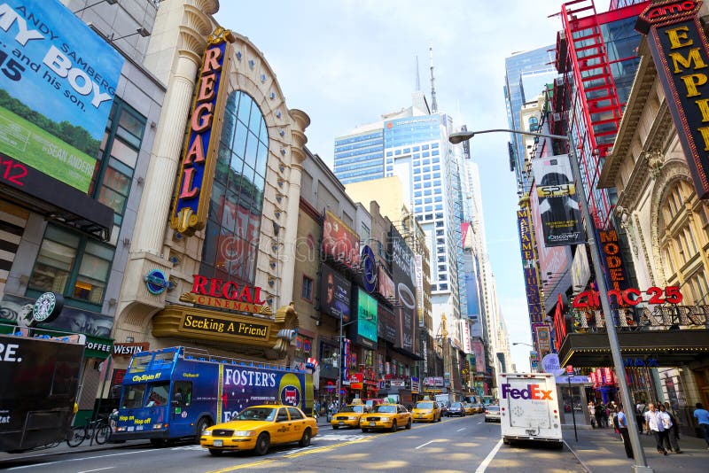 Taxis On 42nd Street Near Grand Central Terminal, New York City, NYC