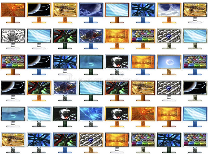 48 monitors in original size 500x500 each