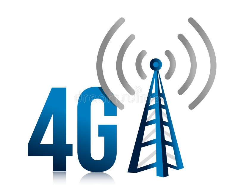 4G speed tower connection illustration design royalty free illustration