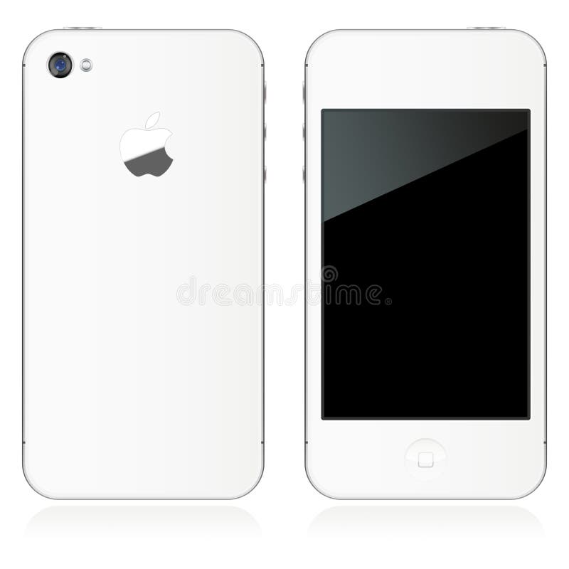4s λευκό iphone διανυσματική απεικόνιση 4s λευκό iphone διανυσματική απεικόνιση