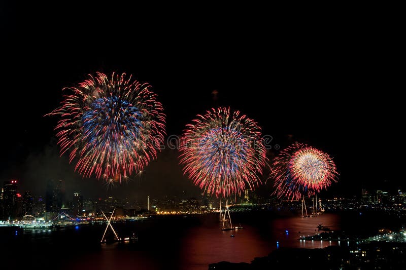 4th of July Macys fireworks display stock images