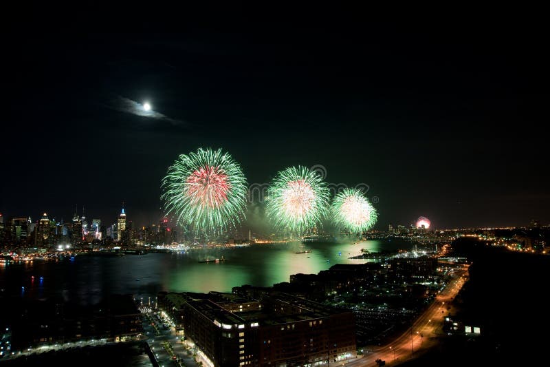 4th of July Macys fireworks display royalty free stock images