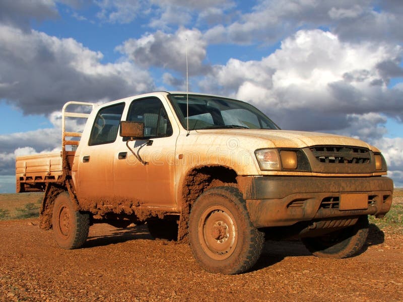 Muddy 4WD photo stock