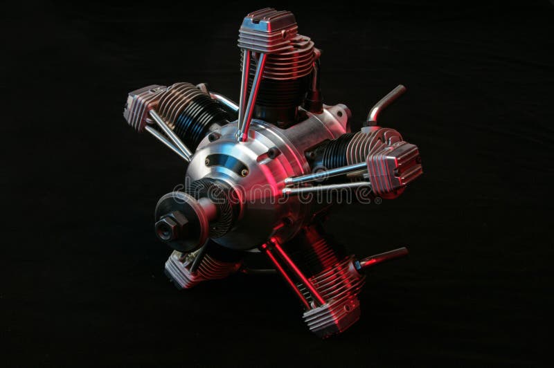 5-cylinder model aircraft engine