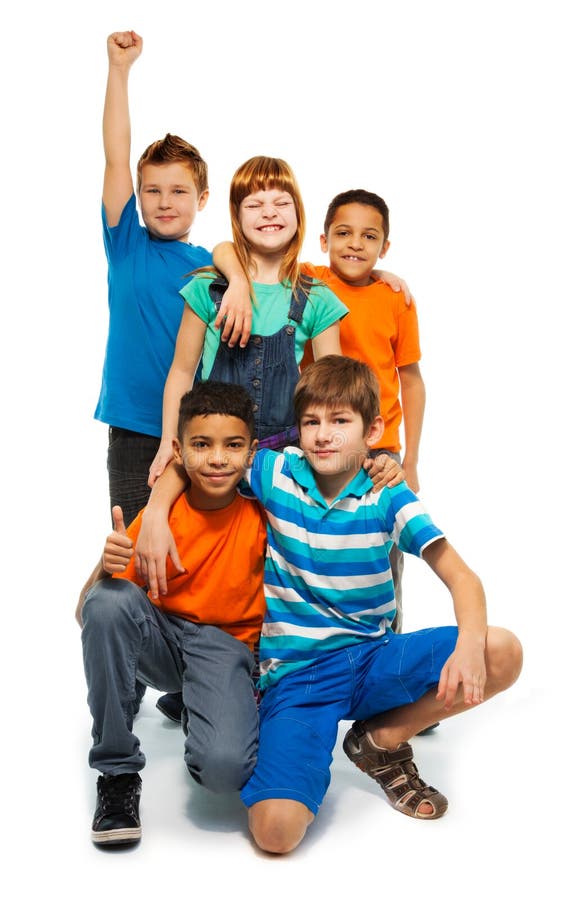 5 happy kids stock photo 5 happy kids stock photo